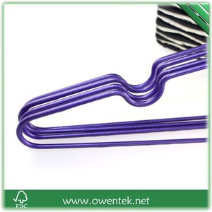 Cintres en fil d'acier inoxydable revêtu de <span class=keywords><strong>PVC</strong></span> coloré, vente en gros, pour le rangement de vêtements et le linge - Product Image 6