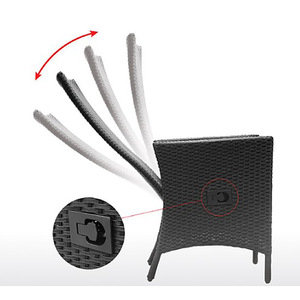 Silla al aire libre de la rota de la silla de jardín de la venta caliente con <span class=keywords><strong>el</strong></span> otomano ocultado - Product Image 1