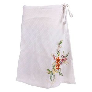 กระโปรงจีบผู้หญิงแบบลำลองชุดเดรสผ้าลูกฟูกระบายอากาศได้พิมพ์ลายดอกไม้ผ้าฝ้าย100% XS สไตล์ยุโรปอเมริกัน - Product Image 1