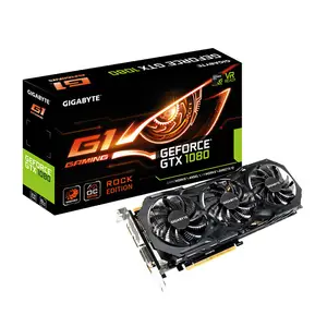 二手千兆字节英伟达GeForce GTX1080 G1摇滚8G GDDR5X 256位游戏显卡1080 GPU