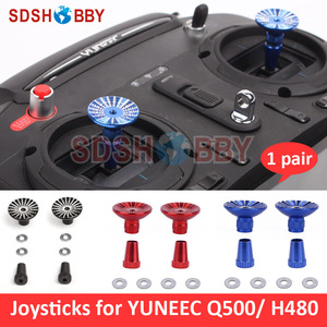 1 coppia di Alluminio di CNC Remote Controller Thumb Rocker Joystick Leva per YUNEEC <span class=keywords><strong>Typhoon</strong></span> Q500 H480 Flyer - Product Image 3