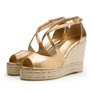 <span class=keywords><strong>Sandali</strong></span> con zeppa tacco scarpe <span class=keywords><strong>oro</strong></span> di trasporto libero espadrillas donne scarpe delle signore della piattaforma <span class=keywords><strong>sandali</strong></span> con zeppa - Product Image 3
