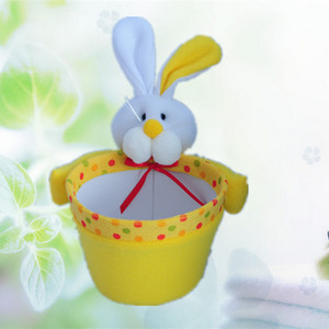 Vente chaude Nouveaux paniers de Pâques personnalisés de petite taille avec motif de dessin animé pour Pâques avec tête de lapin - Product Image 4