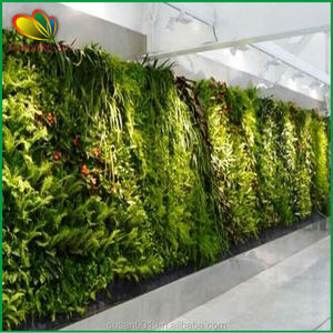 Interior pared verde artificial plástico tela artificial plantas artificiales hierba pared - Product Image 2