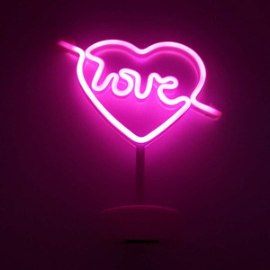 Heart Shape LED <strong>Neon</strong> Light <strong>Sign</strong> <strong>Battery</strong> <strong>Operated</strong> Wedding Decoration Gift for Indoor Desktop Display - Product Image 1