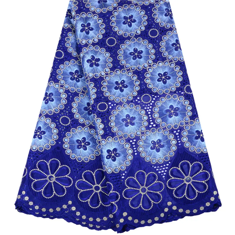 Nigerian High Quality Wedding Lace Swiss Lace Royal Blue Color African Dress 2019 New Nigerian Lace Fabric Cotton For Men 1467