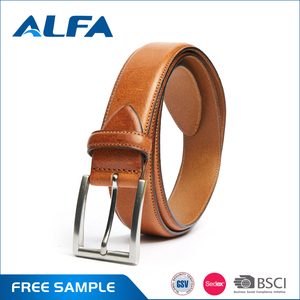 Alfa Cintura In Pelle Per Gli Uomini All'ingrosso Messicano Giallo Marrone Pelle Bovina Del Cuoio Genuino Cinghia di Vita - Product Image 1