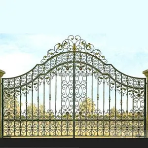 Customizable yard decoration forged wrought iron main gate design