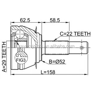 CV 조인트 한국 자동차 DW-006 외부 CV 조인트 29X52X22