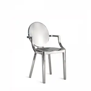 newest design round back kong metal stainless steel dining chair