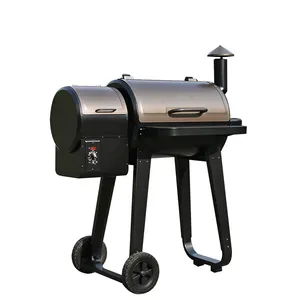 SELOWO Thiết Kế Sang Trọng Mới Của Gỗ Pellet Smoker Grill Hot Bán BBQ Grills Với Một Xe Đẩy Giỏ Hàng Cho Nấu Ăn Ngoài Trời