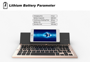 el último producto de venta portale moda teclado plegable teclado bluetooth inalámbrico ABS teclado BCM20730 keyboa inalámbrico - Product Image 4
