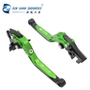 Pour <span class=keywords><strong>KAWASAKI</strong></span> <span class=keywords><strong>Z750</strong></span> Z 750 2007-2012 accessoires de moto réglable pliant extensible leviers d'embrayage de frein couleur verte - Product Image 3