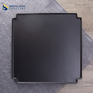 Assiettes carrées en porcelaine pour restaurant, écologiques, noires <span class=keywords><strong>et</strong></span> blanches, mates, plates, en céramique, pour <span class=keywords><strong>service</strong></span>, peu profondes, 8, 10 <span class=keywords><strong>et</strong></span> 12 pouces - Product Image 2