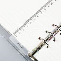 Règle en plastique PP givrée A5/A6/A7/A4/B5, 6 anneaux/4 anneaux/9 anneaux, accessoires pour planificateur, feuille d'or, vente en gros/personnalisé
