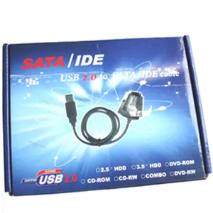 Usb 2.0 para sata ide cabo para disco rígido externo hdd + fornecedor de energia