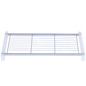 고품질 금속 더블 데크 전자 레인지 랙 주방 다기능 접시 선반 스토리지 랙 - Product Image 5