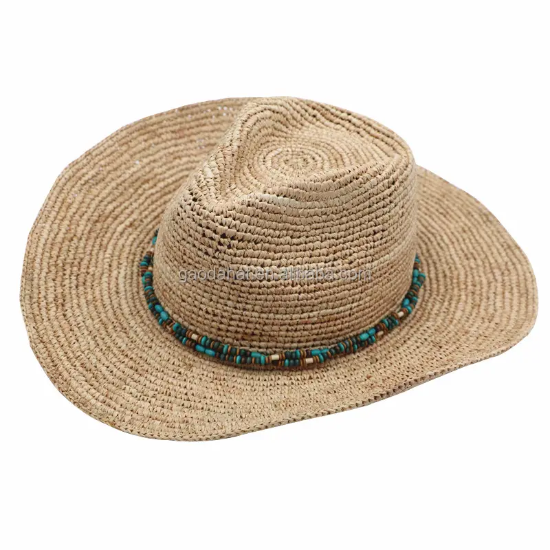 Fashion Natural Straw Cowboy Hat Pattern