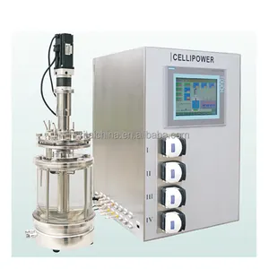 Fermentador de cultivo celular de vidrio de 5L biorreactor de vidrio fermentador bio