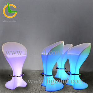 Waterproof RGB LED <strong>Bar</strong> Table and Chair Set | Cordless Rechargeable Illuminated Furniture for Nightclub and Party Even - Product Image 3