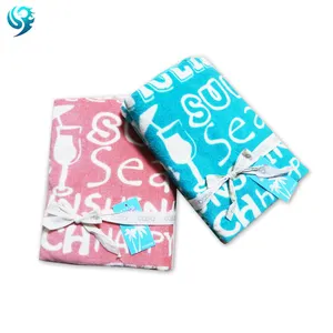 100% Cotton picture printed custom wedding souvenirs towel for guests