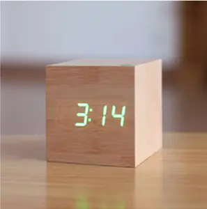 Reloj despertador digital LED nixie de madera MDF, a un precio increíble