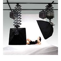 Système de rail de plafond pour studio photo avec pantographe pour supporter les éclairages photo et vidéo, les lampes de poche, les projecteurs