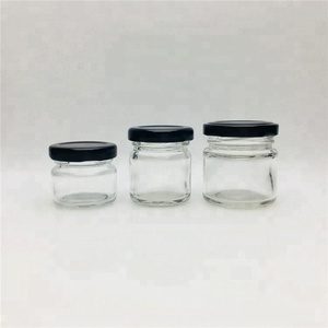 Petit pot en verre de 25 ml (1 oz) de 30 grammes pour <span class=keywords><strong>miel</strong></span> ou <span class=keywords><strong>bougie</strong></span> avec couvercle à visser en métal - Product Image 3