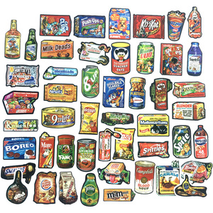 50 Pezzi Adesivi <span class=keywords><strong>Divertenti</strong></span> con Graffiti di Cibo e Bevande per Laptop, Auto, Tablet, Valigie, Telefoni, Biciclette, Giocattoli - Product Image 1