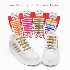 Lacets plats en Silicone pour chaussures, lacets en caoutchouc sans nœud, lacets d'ancrage élastiques, nouvel arrivage - Product Image 3