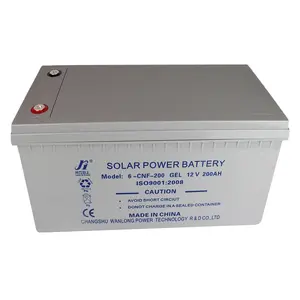 Baterai Gel Asam Timbal Surya Isi Ulang 12V 200Ah untuk Panel Surya