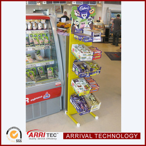 Kim Loại bảng <span class=keywords><strong>Top</strong></span> sô cô la thanh hiển thị đứng giá kẹo đồ ăn nhẹ hiển thị giá đứng cho siêu thị - Product Image 3