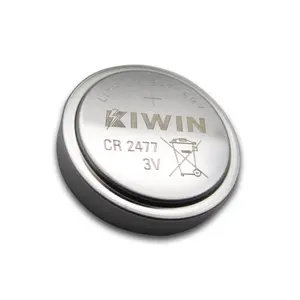 Bateria célula tipo moeda cr2477 3v, bateria célula tipo botão de lítio para relógio e chave de carro
