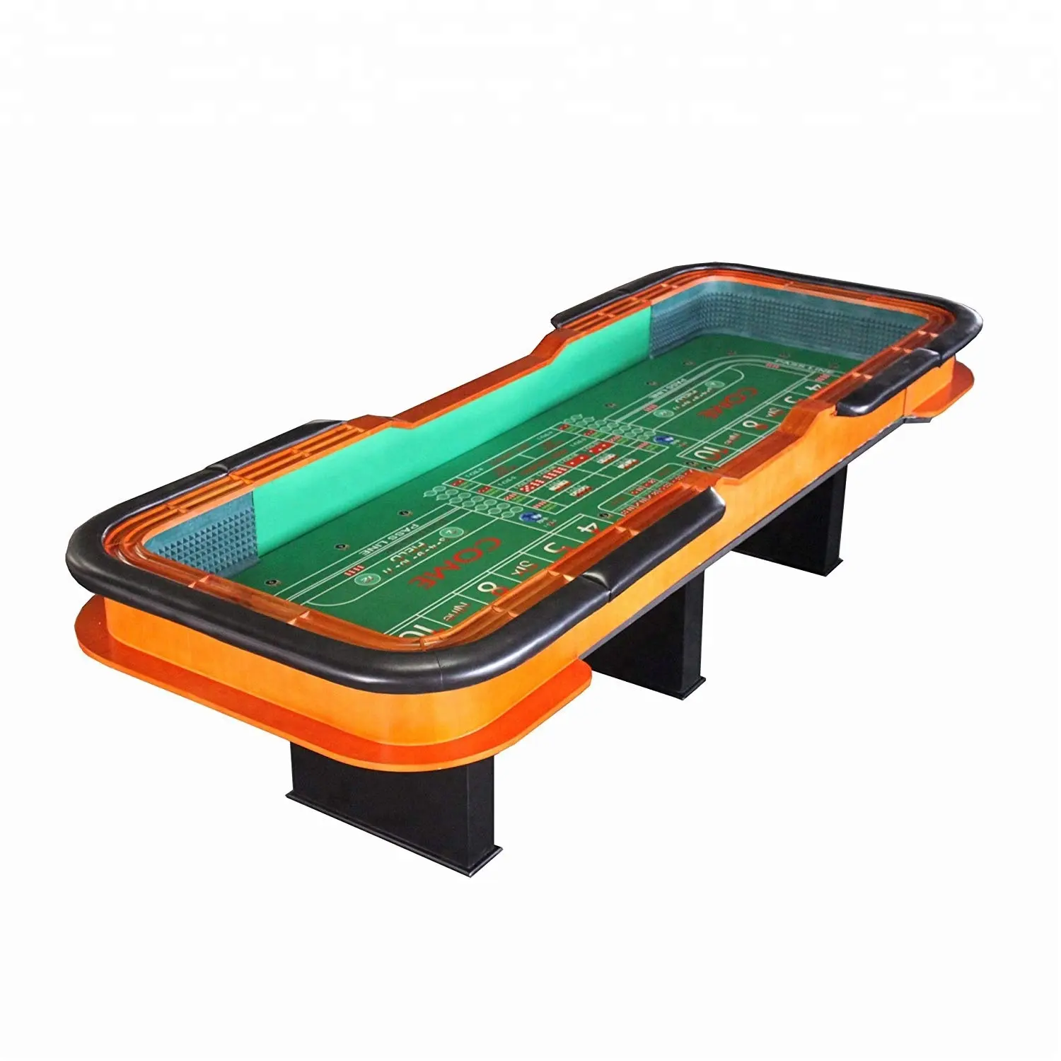 12 'Deluxe Craps Dice Bảng Với Kim Cương Cao Su Màu Xanh Lá Cây Craps Bảng