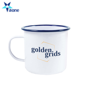 <span class=keywords><strong>Taza</strong></span> de Esmalte Metálico Sublimable de 8oz 9oz 12oz con Logotipo Personalizado Impreso en Rojo, Blanco y Negro, para Café, Camping y Senderismo - Product Image 2