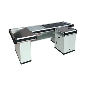 Multifunctional stainless steel supermarket pos checkout counter