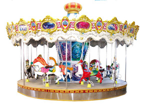 Mini clásico de lujo niños caballos de carrusel/viejo parque de diversiones paseos en venta/carrusel musical QX-11113B - Product Image 3