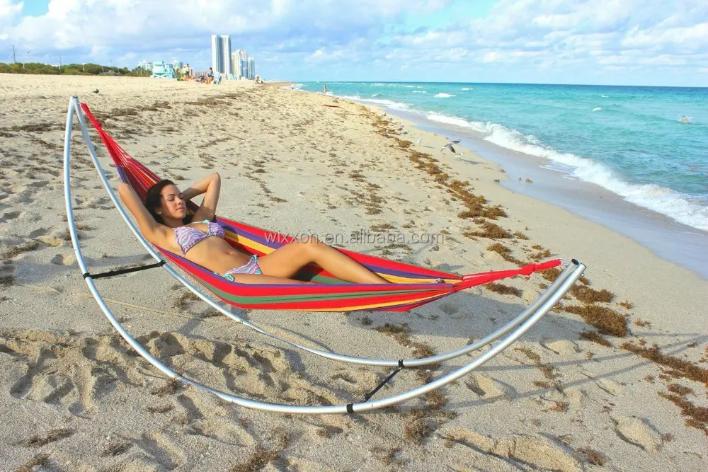 Hamaca de playa de aluminio plegable portátil