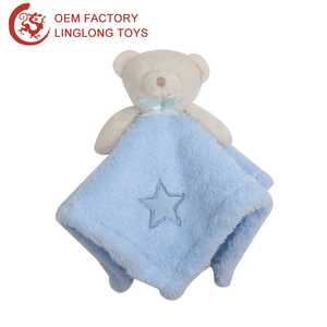 Logo personnalisé dessin animé lapin enfant en bas âge bébé mouchoir rose lapin infantile couette couverture en peluche tête de lapin bébé serviette apaisante - Product Image 4