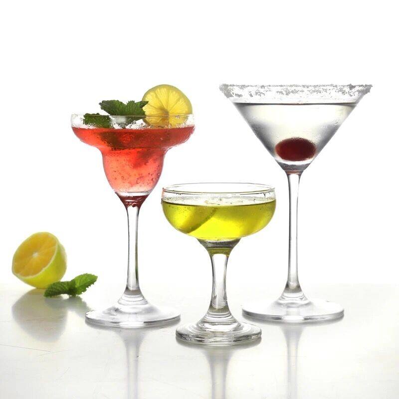 9oz wide mouth crystal martini cups wedding glass cocktail goblet.