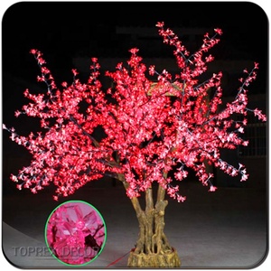 Toprex Commercial RVB Changement de couleur <span class=keywords><strong>LED</strong></span> <span class=keywords><strong>Arbre</strong></span> de fleurs de <span class=keywords><strong>cerisier</strong></span> Éclairage émettant vert clair pour les festivals en plein air - Product Image 4