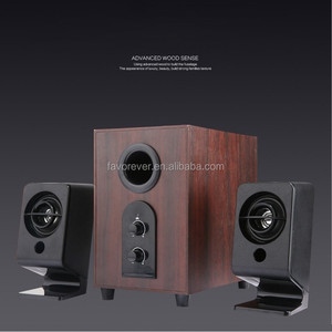 Haut-parleur d'ordinateur en bois A8 Super Base 2.1 <span class=keywords><strong>avec</strong></span> microphone intégré et lecteurs de cartes USB/TF/<span class=keywords><strong>SD</strong></span> 5W+3Wx2 pour home cinéma - Product Image 4