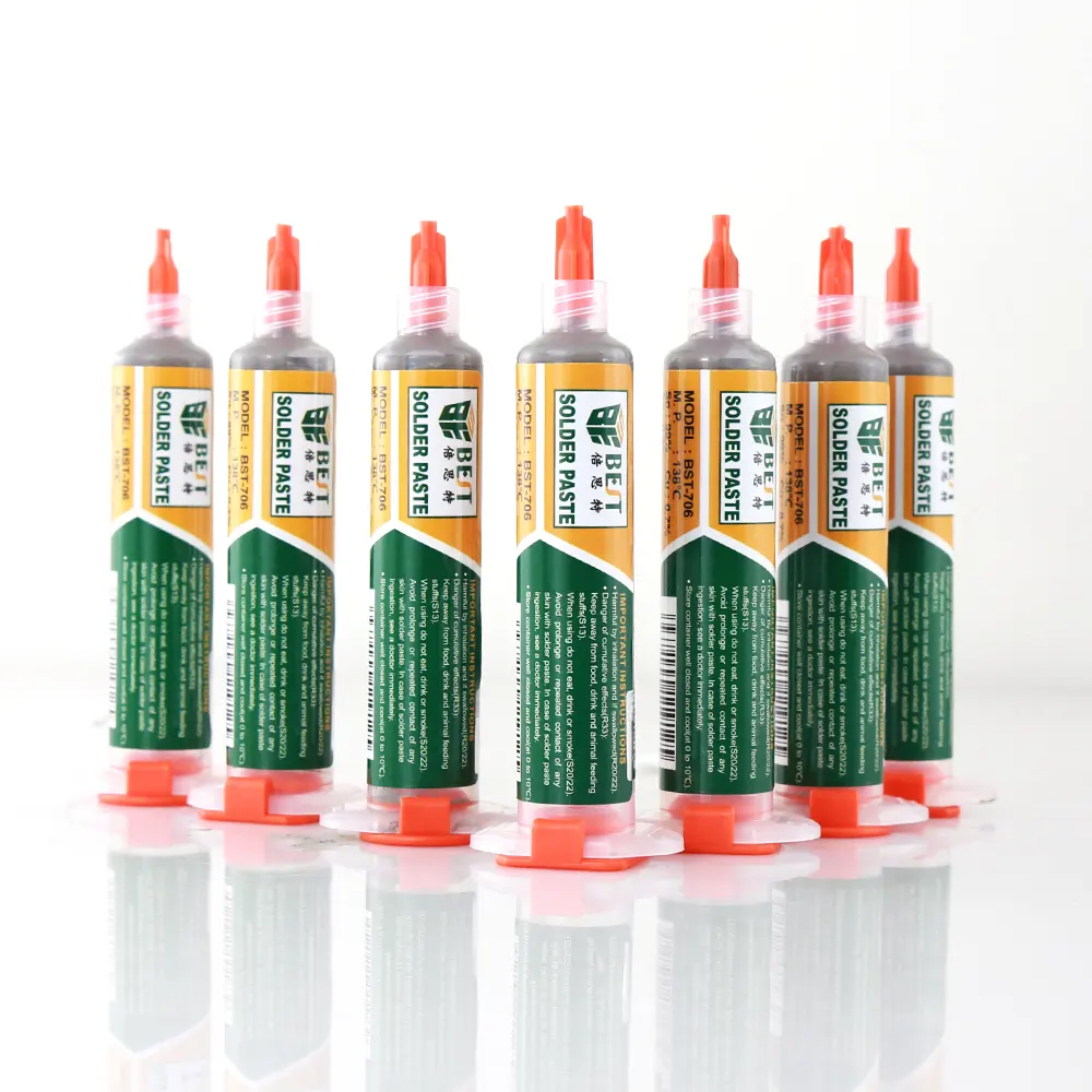 Bst-706 Lead Free Tin Paste Low Temperature Solder Paste Bga Solder Paste Sn42/Bi58 10cc