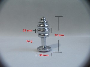72*29mm 52g 12 Color for Choose Small Size Screw Silver Metal Anal <strong>Intruder</strong> Plug Steel Butt Sink Plugs <strong>Sex</strong> Product