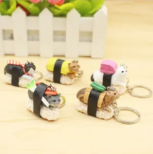 Cute Cartoon Animal Keychain Cat Dog Doll Key Chain Couple Key Ring Pendant