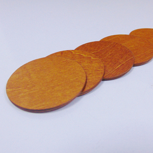 Vintage cut-<span class=keywords><strong>out</strong></span> trucioli di legno, Rotondo dipinto a piccoli pezzi di legno per l'artigianato - Product Image 1