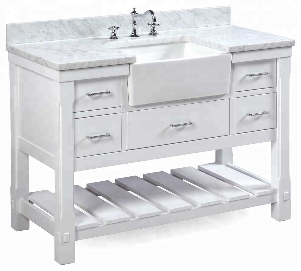 Bianco Carrara Bagno Vanità Unità