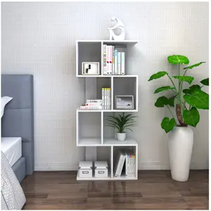 Estante de livros de quatro camadas combinação e livro gabinete de madeira prateleira