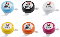 Sonnette de guidon classique « I Love My Bike » en acier, sonnerie plus forte, 54 mm, alarme de cyclisme pour adultes et enfants, klaxon de vélo
