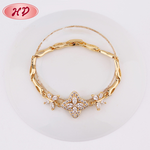 2018 Cina Alibaba Rubino Zircone 18 K Oro Gioiello Donne Del Braccialetto - Product Image 3